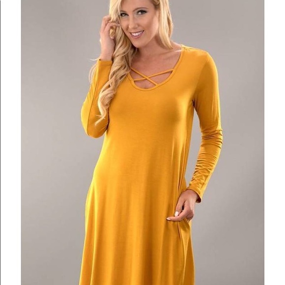 Dresses & Skirts - Mustard Boutique T-Shirt Dress